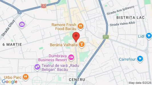 Apartments for rent i Bacău - kort over placeringen
