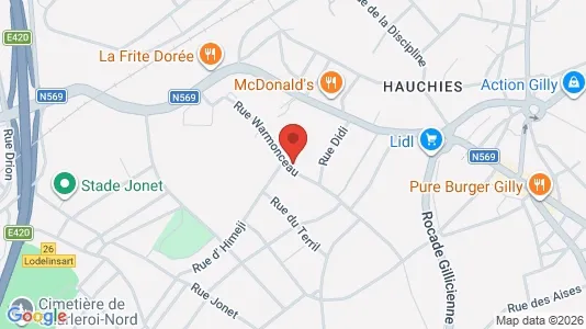 Rooms for rent i Charleroi - kort over placeringen