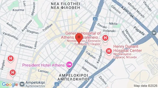 Apartments for rent i Athens Ampelokipoi - kort over placeringen