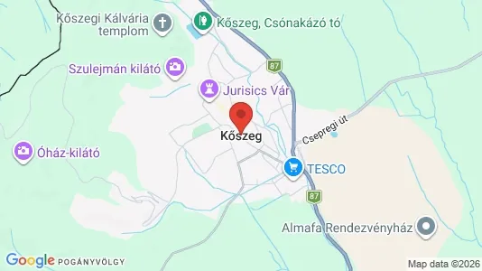 Apartments for rent i Kőszegi - kort over placeringen