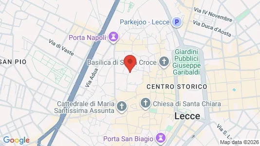 Apartments for rent i Lecce - kort over placeringen