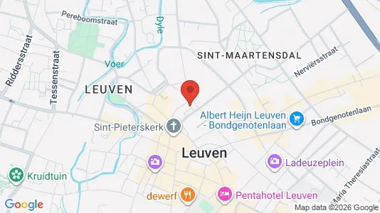 Apartments for rent i Leuven - kort over placeringen