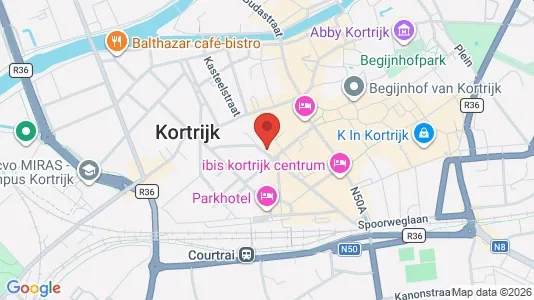 Apartments for rent i Kortrijk - kort over placeringen