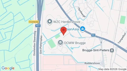 Apartments for rent i Brugge - kort over placeringen