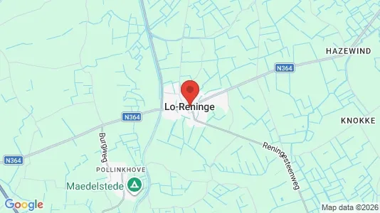 Houses for rent i Lo-Reninge - kort over placeringen