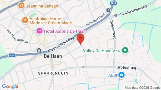 Apartments for rent i De Haan - kort over placeringen