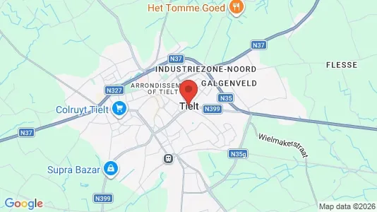 Houses for rent i Tielt - kort over placeringen