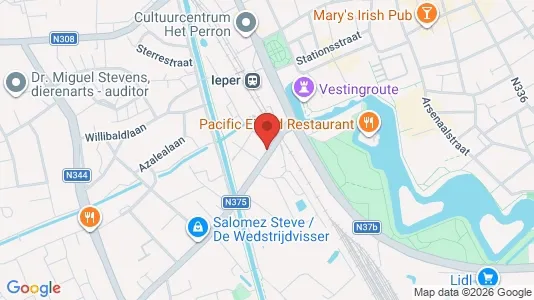Apartments for rent i Ieper - kort over placeringen