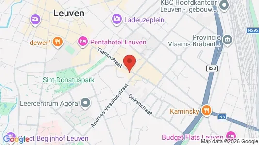 Apartments for rent i Leuven - kort over placeringen