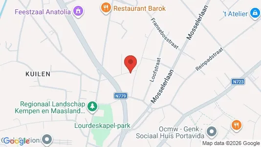 Apartments for rent i Genk - kort over placeringen