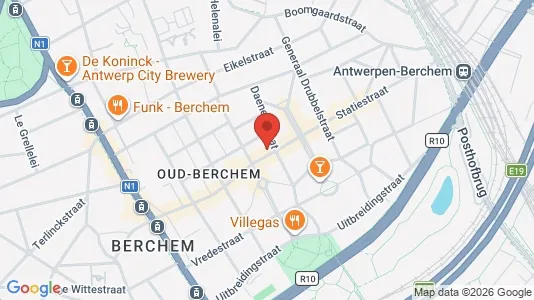 Apartments for rent i Antwerp Berchem - kort over placeringen