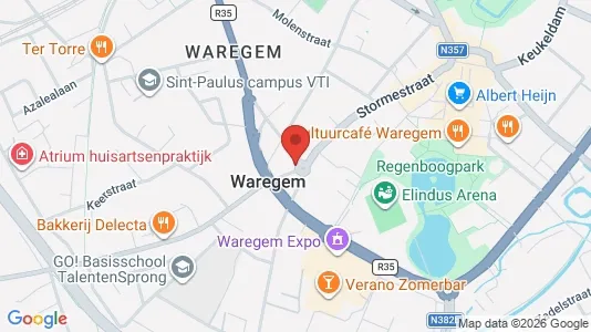 Apartments for rent i Waregem - kort over placeringen