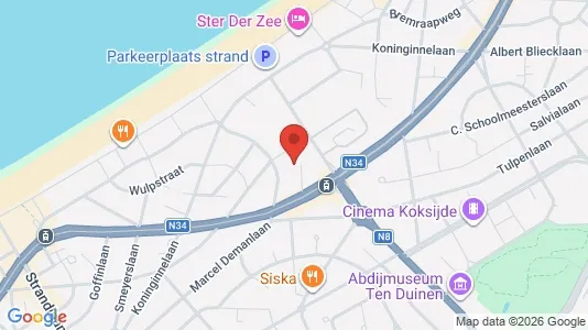 Apartments for rent i Koksijde - kort over placeringen