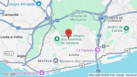 Apartments for rent i Lisboa Ajuda - kort over placeringen