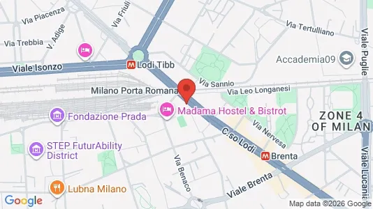 Apartments for rent i Milano Zona 5 - Vigentino, Chiaravalle, Gratosoglio - kort over placeringen