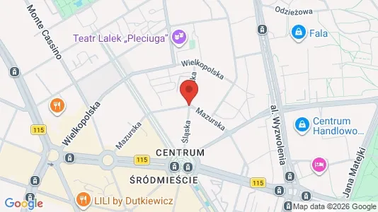 Apartments for rent i Szczecin - kort over placeringen