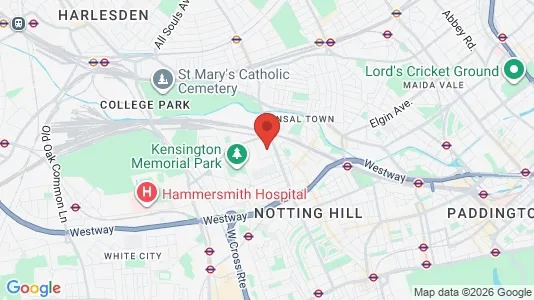 Houses for rent i London W10 - kort over placeringen