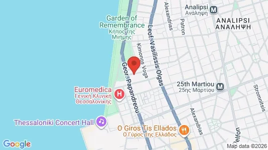 Apartments for rent i Thessaloniki - kort over placeringen