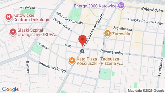 Rooms for rent i Katowice - kort over placeringen