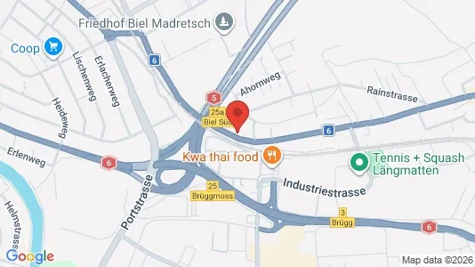 Apartments for rent i Biel - kort over placeringen