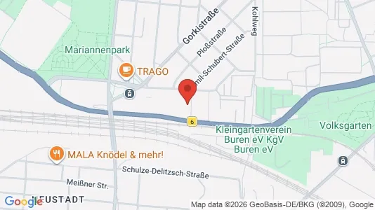Apartments for rent i Leipzig - kort over placeringen