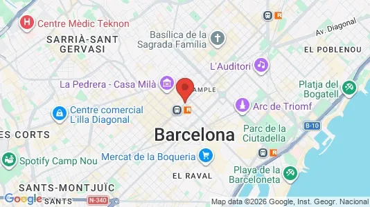 Apartments for rent i Barcelona Eixample - kort over placeringen