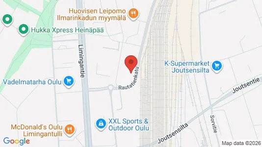 Apartments for rent i Oulu - kort over placeringen