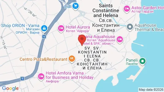 Apartments for rent i Varna Primorski - kort over placeringen