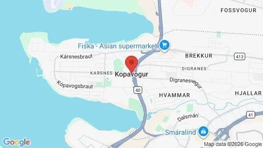 Houses for rent i Kópavogur - kort over placeringen
