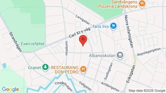 Apartments for rent i Landskrona - kort over placeringen