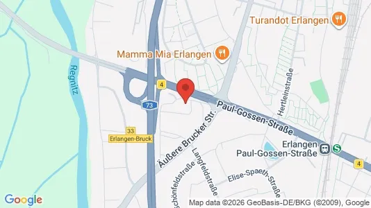 Apartments for rent i Erlangen - kort over placeringen
