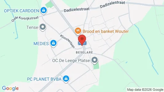 Apartments for rent i Zonnebeke - kort over placeringen