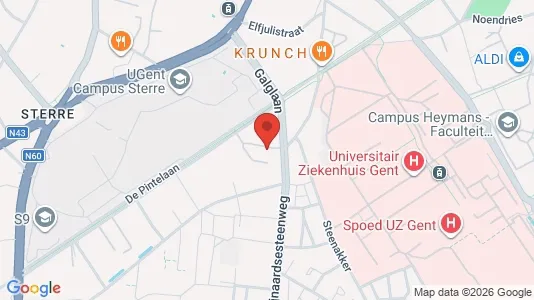 Apartments for rent i Stad Gent - kort over placeringen