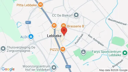 Apartments for rent i Lebbeke - kort over placeringen