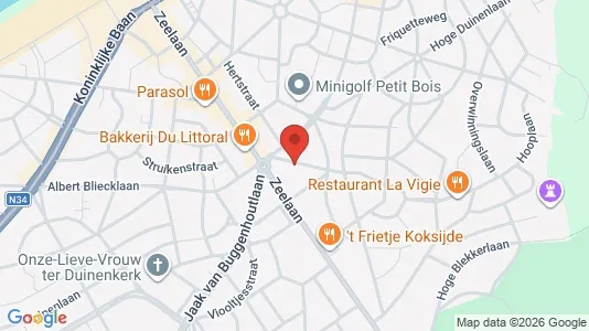 Apartments for rent i Koksijde - kort over placeringen