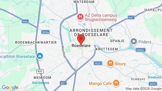 Houses for rent i Roeselare - kort over placeringen