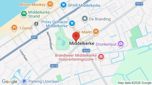 Apartments for rent i Middelkerke - kort over placeringen
