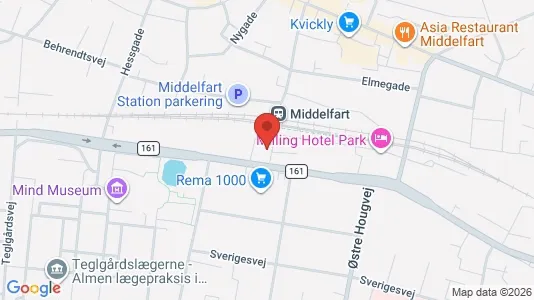 Apartments for rent i Middelfart - kort over placeringen