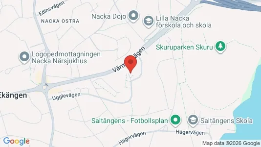 Apartments for rent i Nacka - kort over placeringen