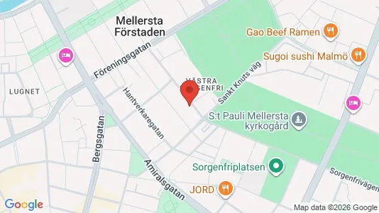 Apartments for rent i Malmö City - kort over placeringen
