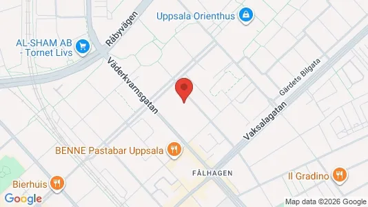 Apartments for rent i Uppsala - kort over placeringen