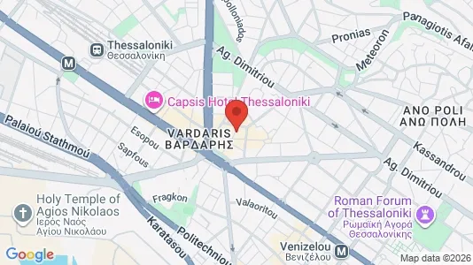Apartments for rent i Thessaloniki - kort over placeringen