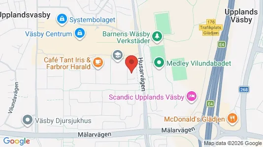 Apartments for rent i Upplands Väsby - kort over placeringen