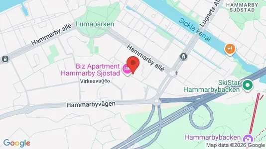 Apartments for rent i Hammarbyhamnen - kort over placeringen