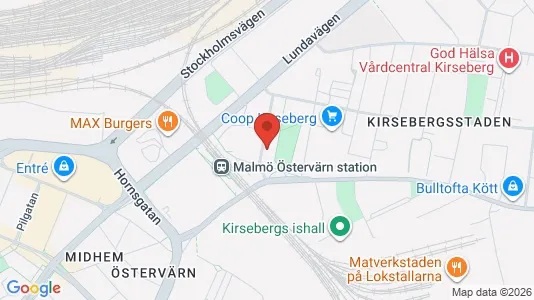 Apartments for rent i Kirseberg - kort over placeringen