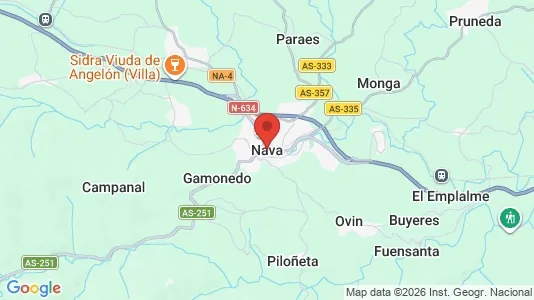 Apartments for rent i Nava - kort over placeringen