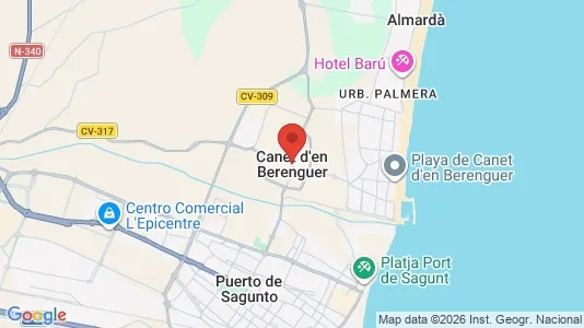 Apartments for rent i Canet d'En Berenguer - kort over placeringen