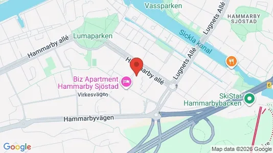 Apartments for rent i Hammarbyhamnen - kort over placeringen