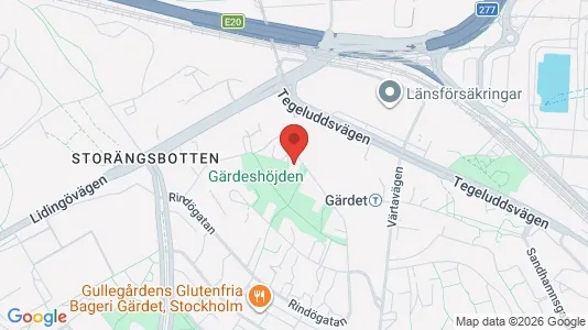 Apartments for rent i Gärdet/Djurgården - kort over placeringen
