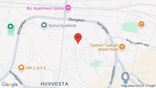 Apartments for rent i Solna - kort over placeringen